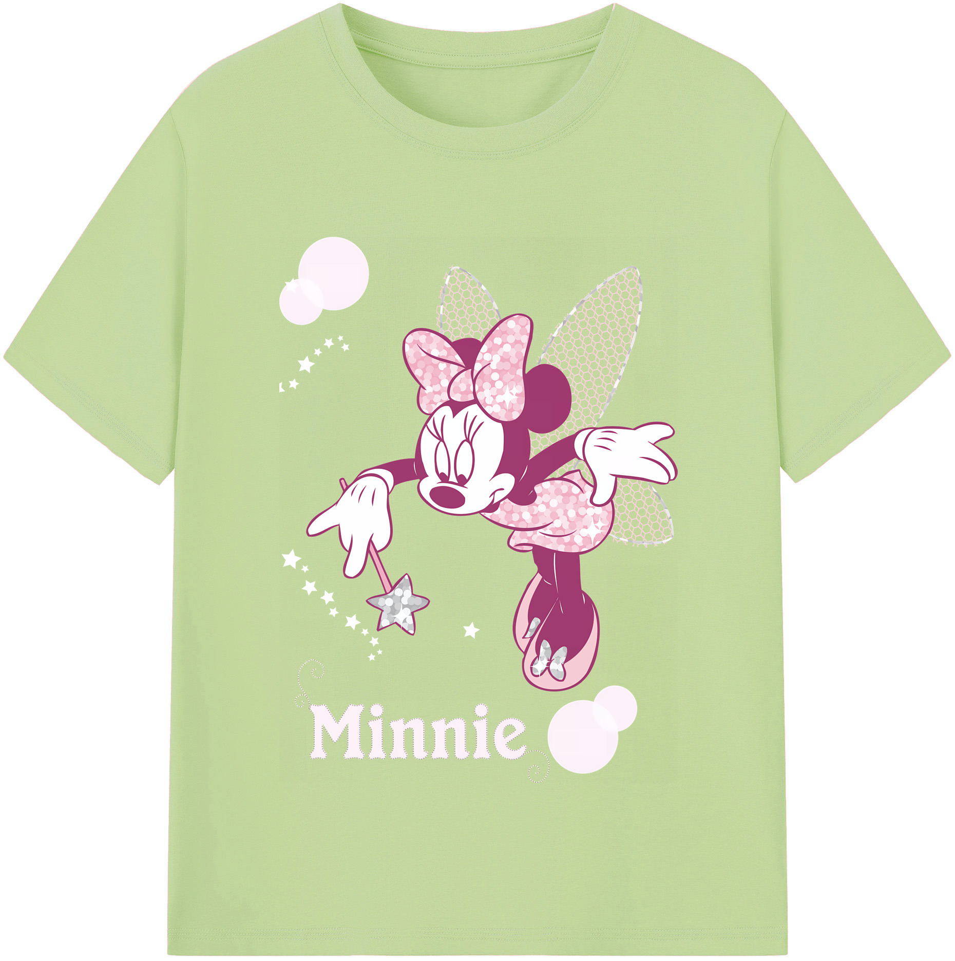 （画像用） ミッキーマウス Mickey Mouse 綿100％半袖Tシャツ（フロントプリント）